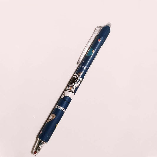 Gélové gumovateľné pero s astronautom modré